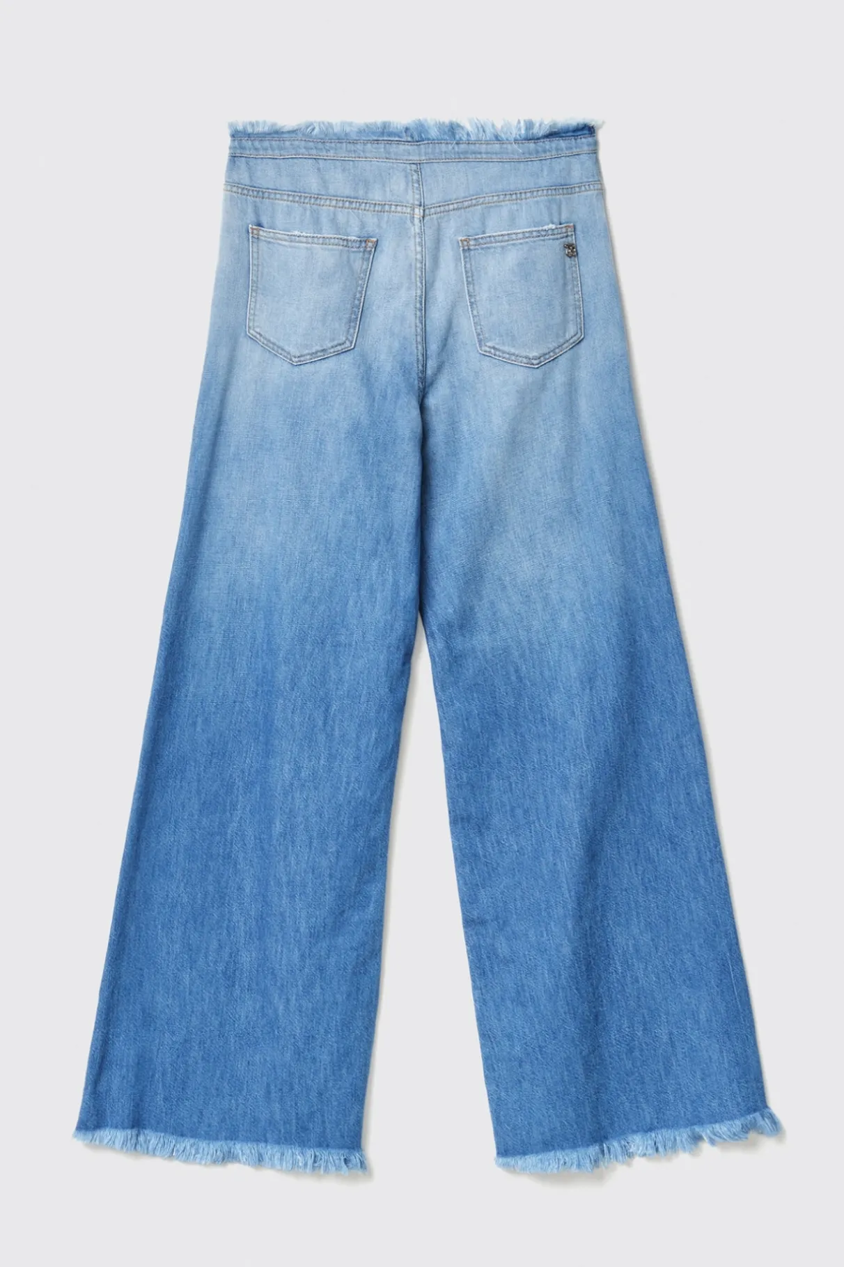 Pantaloni & Leggings|Denim^Gaëlle Pantalone maxi palazzo con coulisse • - Paris Blu