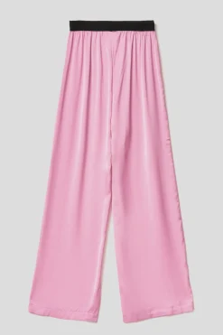Pantaloni & Leggings^Gaëlle Pantalone morbido in raso • - Paris Rosa orchidea