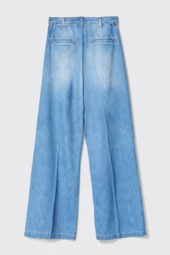 Pantaloni & Leggings|Denim^Gaëlle Pantalone palazzo chino straight • - Paris Blu