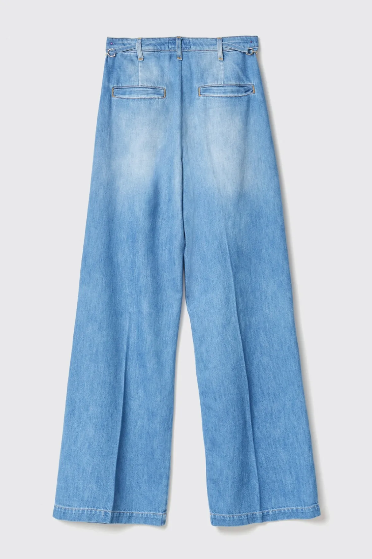 Pantaloni & Leggings|Denim^Gaëlle Pantalone palazzo chino straight • - Paris Blu