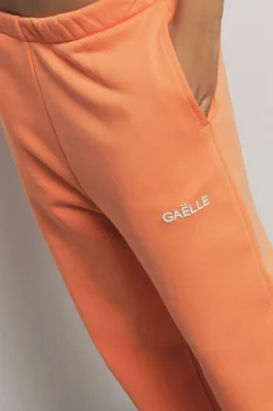 Pantaloni & Leggings^Gaëlle Pantalone palazzo in felpa con tasche alla francese e stampa • - Paris Arancione melone