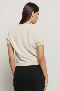 Maglieria^Gaëlle Pullover regular manica corta • - Paris Off white