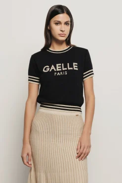 Maglieria^Gaëlle Pullover regular manica corta • - Paris Nero