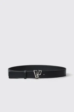 Cinture^Gaëlle Reg belt con fibbia glp • - Paris Argento nero