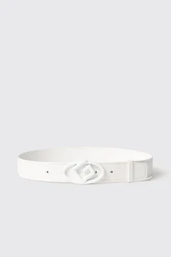 Cinture^Gaëlle Reg belt con fibbia maxi g • - Paris Bianco