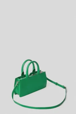 Borse A Mano|Borse A Tracolla^Gaëlle Reg hand bag in vernice con maxi patch double g • - Paris Verde