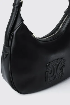 Borse A Tracolla^Gaëlle Reg hobo con logo patch embossed • - Paris Nero