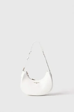 Borse A Mano^Gaëlle Reg moon bag con logo in metallo e logo catena su tracolla • - Paris Bianco