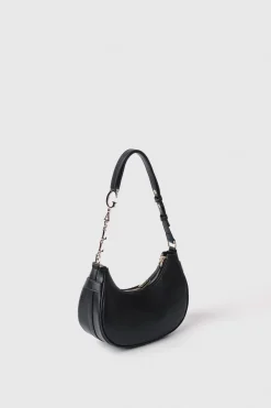 Borse A Mano|Borse A Tracolla^Gaëlle Reg moon bag con logo in metallo e logo catena su tracolla • - Paris Nero