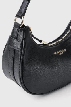 Borse A Mano|Borse A Tracolla^Gaëlle Reg moon bag con logo in metallo e logo catena su tracolla • - Paris Nero