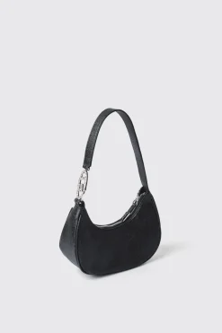 Borse A Mano|Borse A Tracolla^Gaëlle Reg moon bag logo in metallo e tracolla e maxi g con pietre • - Paris Nero