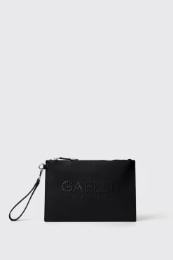 Pochette|Borse A Mano^Gaëlle Reg pochette con logo embossed • - Paris Nero