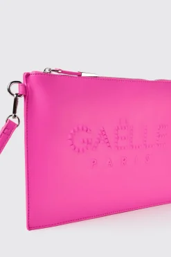 Pochette|Borse A Mano^Gaëlle Reg pochette con logo embossed • - Paris Fucsia