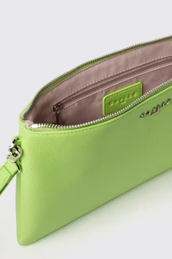 Pochette^Gaëlle Reg pochette ecopelle logo in metallo • - Paris Lime