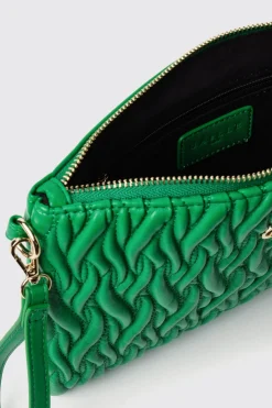 Pochette^Gaëlle Reg pochette plisse' e logo in metallo • - Paris Verde