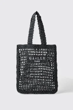Borse A Tracolla|Shopper & Zaini^Gaëlle Reg shopper con logo ricamato • - Paris Nero