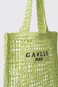 Shopper & Zaini|Borse A Tracolla^Gaëlle Reg shopper con logo ricamato • - Paris Lime