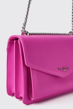 Borse A Tracolla^Gaëlle Reg shoulder strap con logo in metallo • - Paris Fucsia