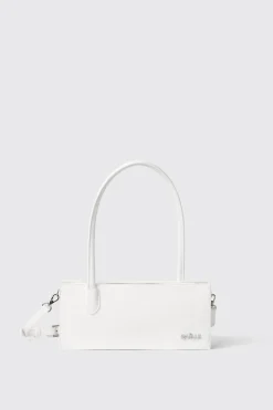 Borse A Mano|Borse A Tracolla^Gaëlle Reg shoulder strap con logo in metallo • - Paris Bianco