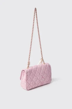 Borse A Tracolla^Gaëlle Reg shoulder strap con logo in metallo e tacolla con perle • - Paris Rosa