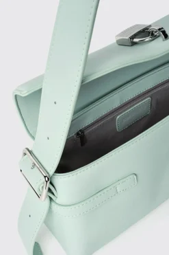 Borse A Tracolla^Gaëlle Reg shoulder strap con lucchetto logato • - Paris Verde acqua