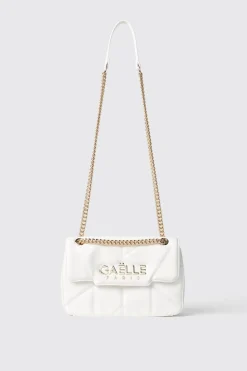 Borse A Tracolla^Gaëlle Reg shoulder strap con matelasse' e logo in metallo • - Paris Bianco