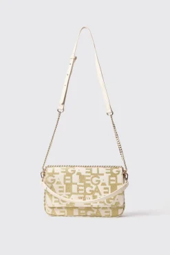 Borse A Mano|Borse A Tracolla^Gaëlle Reg shoulder strap jacquard con logo in metallo • - Paris Naturale