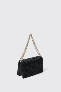 Borse A Tracolla^Gaëlle Reg shoulder strap plisse' con logo in metallo • - Paris Nero