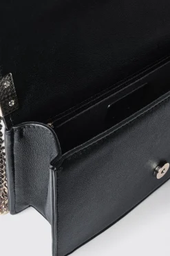 Borse A Tracolla^Gaëlle Reg shoulder strap plisse' con logo in metallo • - Paris Nero
