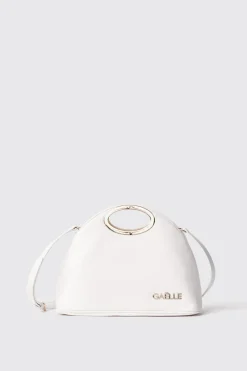 Borse A Mano^Gaëlle Regular hand bag con logo in metallo • - Paris Bianco