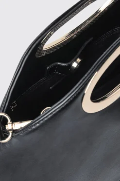 Borse A Mano|Borse A Tracolla^Gaëlle Regular hand bag con logo in metallo • - Paris Nero