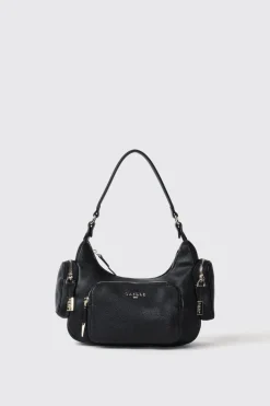 Borse A Mano|Borse A Tracolla^Gaëlle Regular shoulder strap con logo in metallo • - Paris Nero