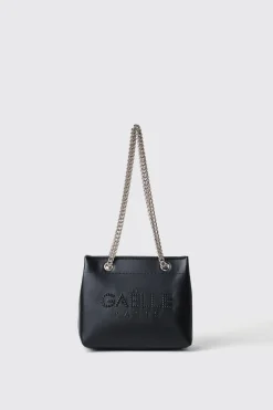 Borse A Tracolla^Gaëlle Regular shoulder strap con logo embossed • - Paris Nero