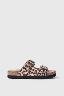 Sandali^Gaëlle Sandalo 2 fasce con stampa animalier • - Paris Animalier beige