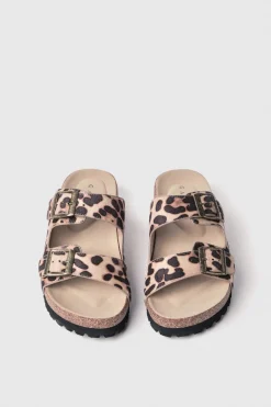 Sandali^Gaëlle Sandalo 2 fasce con stampa animalier • - Paris Animalier beige
