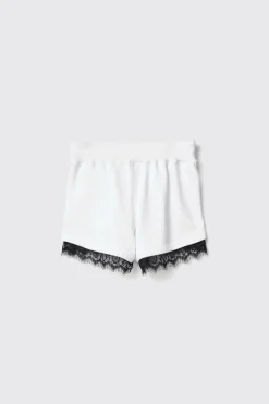 Gonne & Shorts^Gaëlle Short con balza in pizzo • - Paris Bianco