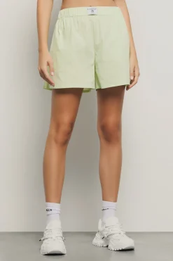 Gonne & Shorts^Gaëlle Short con elastici in popeline bastonetto • - Paris Lime