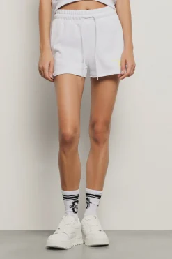 Gonne & Shorts^Gaëlle Short in felpa con elastico e stampa • - Paris Bianco
