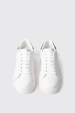 Scarpe^Gaëlle Sneakers addict in action leather con patch in denim • - Paris Denim black