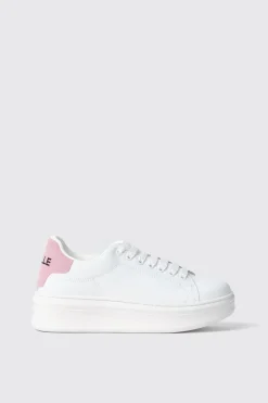 Sneakers^Gaëlle Sneakers addict in action leather con inserto in suede • - Paris Rosa orchidea