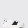 Scarpe^Gaëlle Sneakers addict in action leather con rubber patch ed inserto con borchie • - Paris Bianco-nero