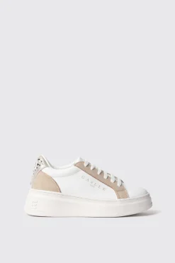 Sneakers^Gaëlle Sneakers addict in action leather con inserti in suede e strass e suola logata • - Paris Safari