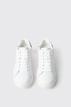 Scarpe^Gaëlle Sneakers addict in action leather con rubber patch • - Paris Blu