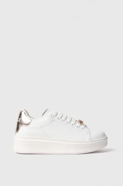 Sneakers^Gaëlle Sneakers addict in action leather con passalaccio in strass • - Paris Oro