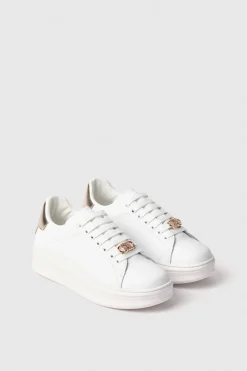 Sneakers^Gaëlle Sneakers addict in action leather con passalaccio in strass • - Paris Oro
