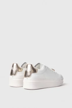 Sneakers^Gaëlle Sneakers addict in action leather con passalaccio in strass • - Paris Oro