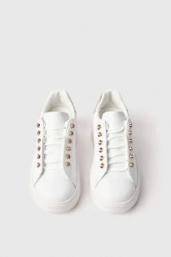 Sneakers^Gaëlle Sneakers addict in action leather con strass • - Paris Oro