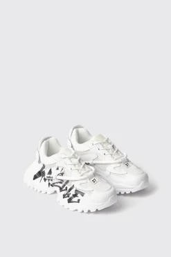 Sneakers^Gaëlle Sneakers runner in mesh con stopper logato in rubber e stampa logo • - Paris Bianco