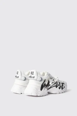 Sneakers^Gaëlle Sneakers runner in mesh con stopper logato in rubber e stampa logo • - Paris Bianco