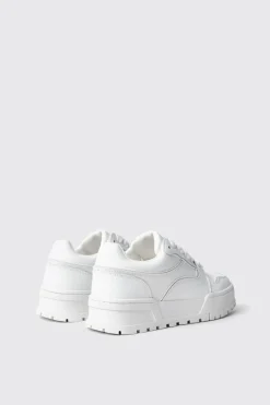 Sneakers^Gaëlle Sneakers skaters in action leather con logo embossed • - Paris Bianco